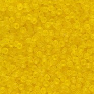 Miyuki seed beads 11/0 - Matted transparent yellow 11-136F